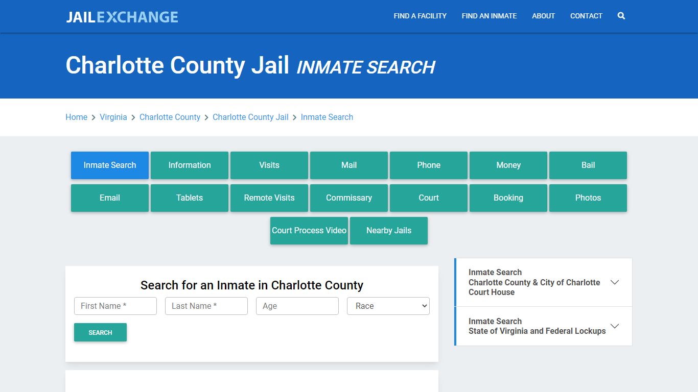 Charlotte County Jail, VA Inmate Search: Roster & Mugshots